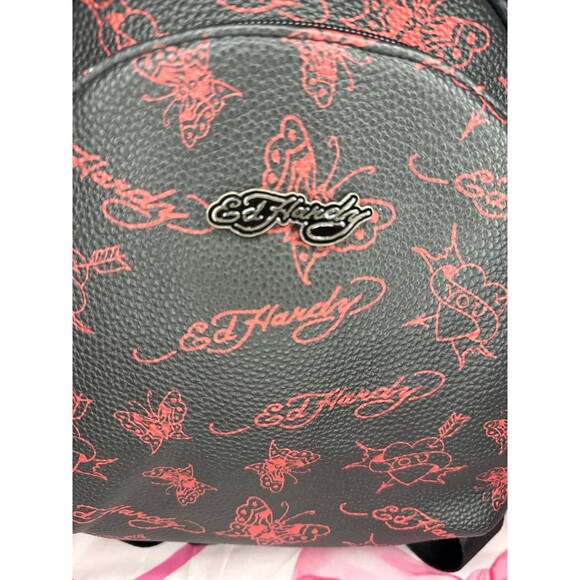 Ed Hardy Red Tattoo Backpack handbag